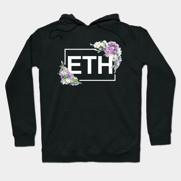 Ethereum Orchid Border White Hoodie by felixbunny